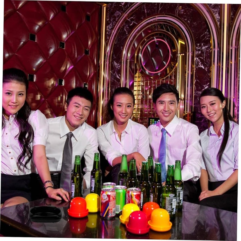 منفضة سجائر مربعة سوداء للاستخدام الداخلي والخارجي بتصميم بورسلين مقلد متين - Image 3